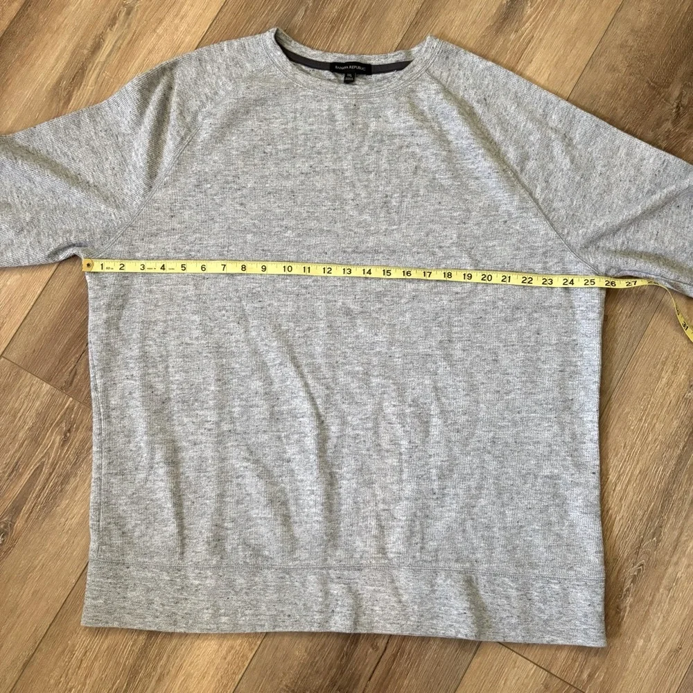 BANANA REPUBLIC Men’s Cotton Blend Sweater Heather Gray Crewneck Sweatshirt XXL‎
